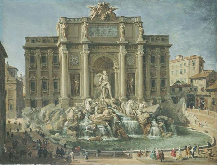Giovanni Paolo Pannini Fountain of Trevi, Rome china oil painting image